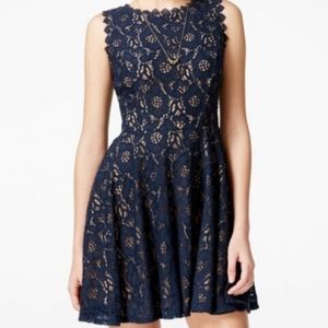 ➕City Studio➕Navy & Nude Fit Flare Mini Dress